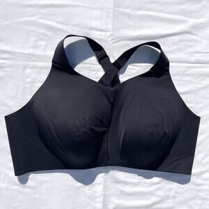 Knix Catalyst Zip Front Sports Bra 8++ Black Wireless 40G 42G 40H 42H